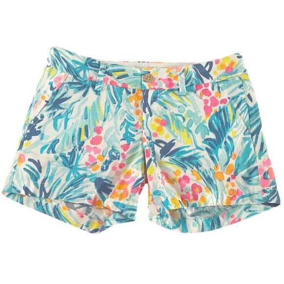 Lilly Pulitzer The Callahan Short Cotton 5" Shorts 0 Beach Coastal Cruise Beachy - Picture 2 of 12